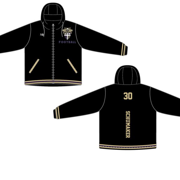 CBA Football Custom Sublimated Waterproof Rain Jacket Thumbnail